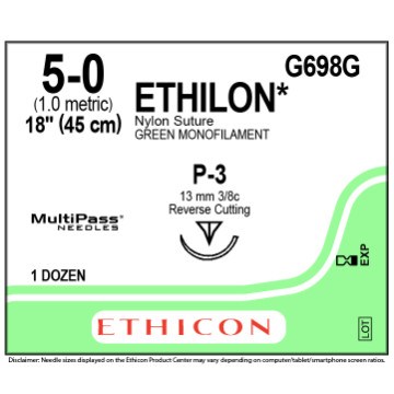 ETHILON 5/0 P-3 12/BX