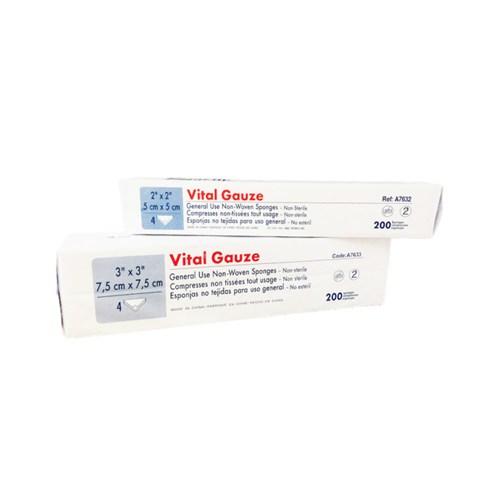 Vital-gauze 2x2 4ply 200/40bg/cs