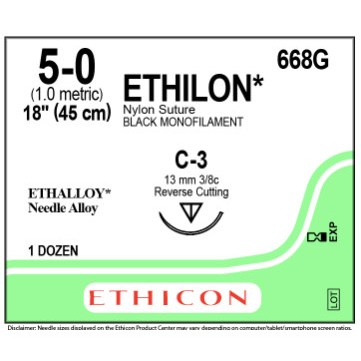 ETHILON 5/O C-2 12/BX