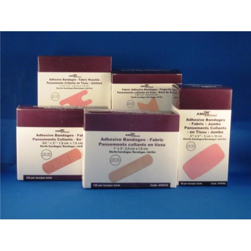 Fabric 3/4"x3" Bandages 100/12BX/CS