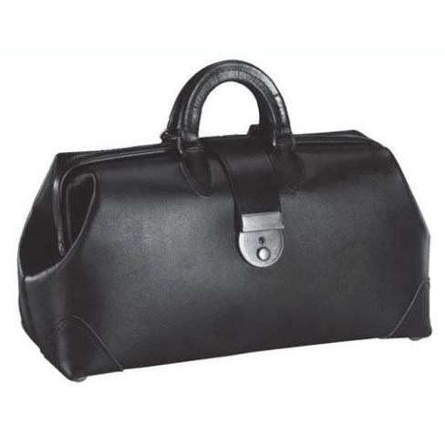 Doctor Bag Black Leather - Deluxe