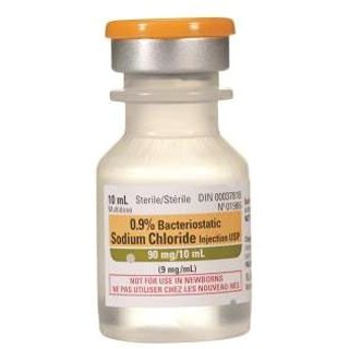 NACL 0.9% Bacteriostatic 10ml  25/BX