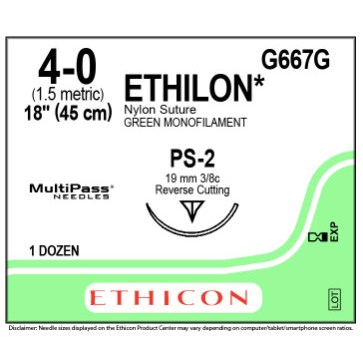 ETHILON 4/0 PS-2 12/BX