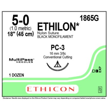 ETHILON 5/0 PC-3 12/BX