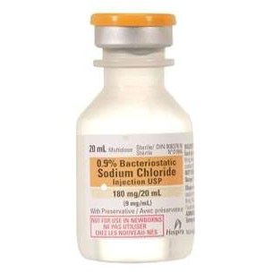 NACL 0.9% Bacteriostatic 20ml 25/bx