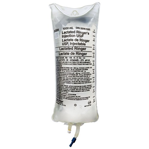 IV Lactated Ringers 1000ml  12/CS