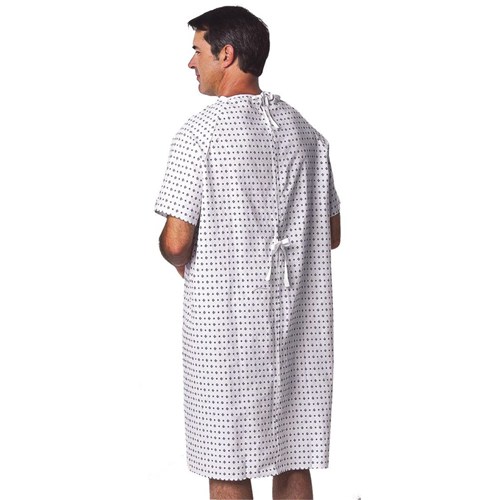 Traditional Patient Gowns w/Ties 12/bx