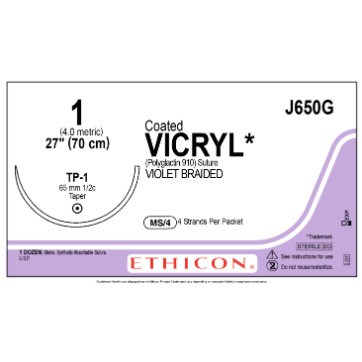 VICRYL 1  TP-1 12/BX