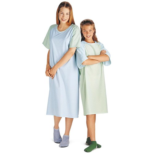 Flannel Adolescent Patient Gowns 12/bx