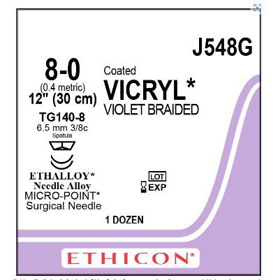 Vicryl PL 8/0 TG140-8 12/bx