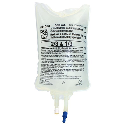 IV 3.3% Dextrose 0.3% NACL 500ML 24/CS