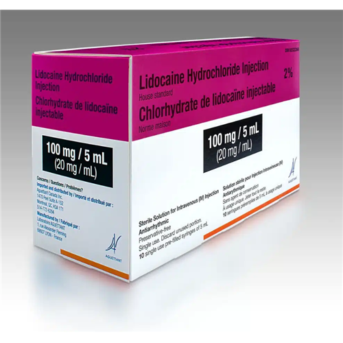 Lidocaine Syringe 20mg/mL 5mL 10/bx