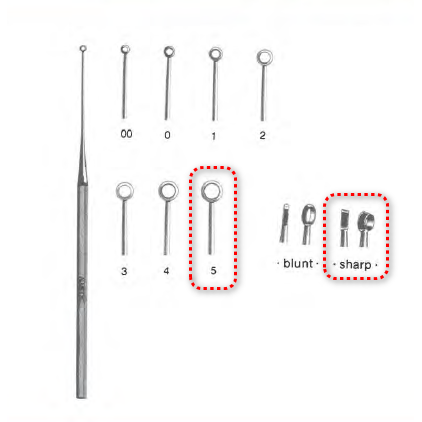 Buck Ear Curette Sharp sz. 5