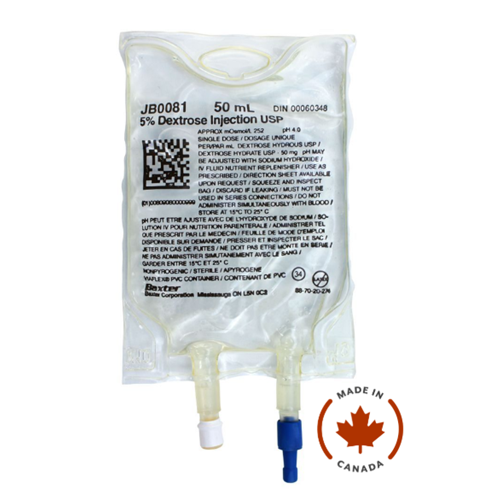 IV Dextrose 5% D5W 50ml 4BG/24PK/CS