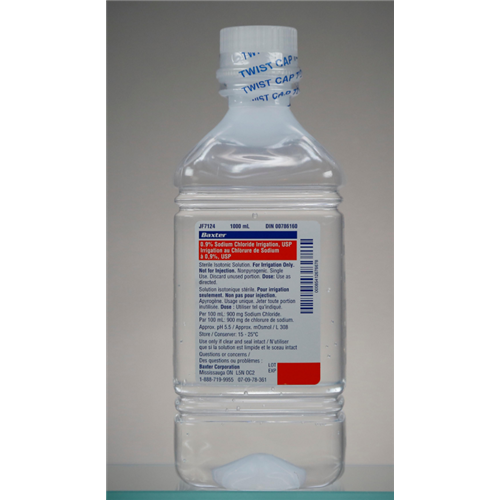 Irrigation NACL 0.9% 1000ml 12bt/cs