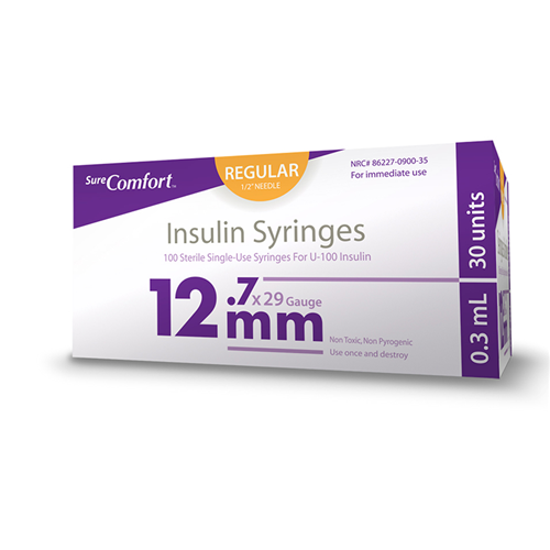 Sure Comfort Insulin 3/10cc 29gx1/2" 100 Sure Comfort Insulin 3/10cc 29gx1/2" 100