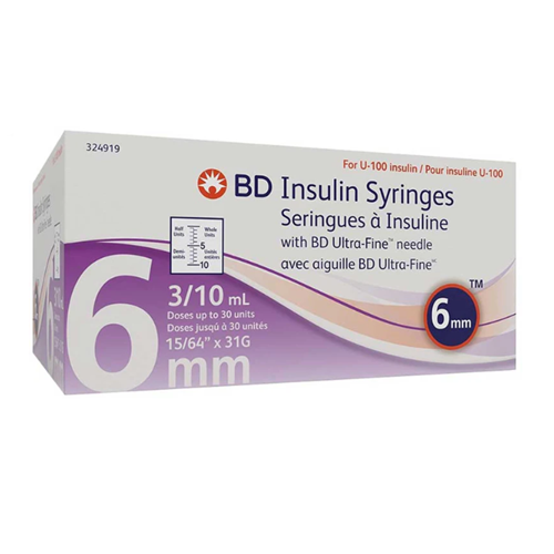 Ultra-Fine 3/10cc Insulin 31g x 6mm 100/