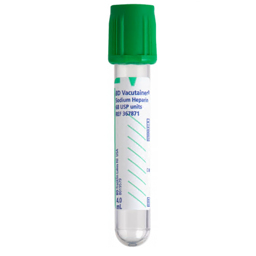 Vacutainer Tube Heparin 4.0mL  100/10bx/