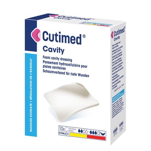Cutimed Cavity 10x 10cm St. Pad 10/bx Cutimed Cavity 10x 10cm St. Pad 10/bx
