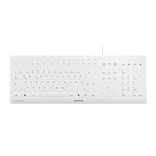 Wired Keyboard with Protective Cover WHT