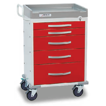 Rescue Series ER Medical Cart Red