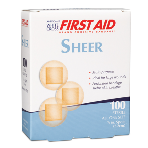 Adhesive Bandage Sheer 7/8" 100/24bx/cs