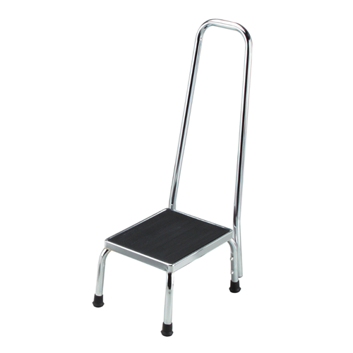 Step Stool with Handrail, Chrome 2ea/CS