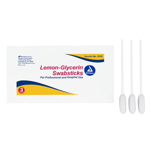 Lemon/Glycerin Swabsticks 3's 25/10BX/CS