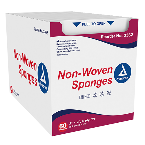 Gauze NW Sterile 2x2 4ply 2/50E/30TY/CS