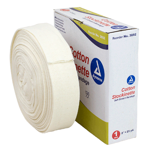 Cotton Stockinette 2" x 25yds 1rl/4bx/cs