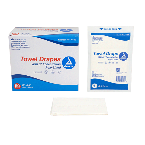 Drape Fen Sterile 18"x26"  50/6BX/CS