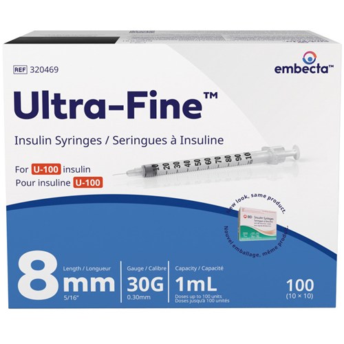 Ultra-Fine Insulin 1cc 30g x 8mm 100/bx