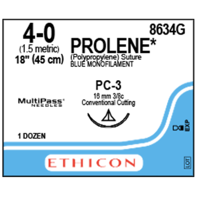 PROLENE 4/0 PC-3  12/BX