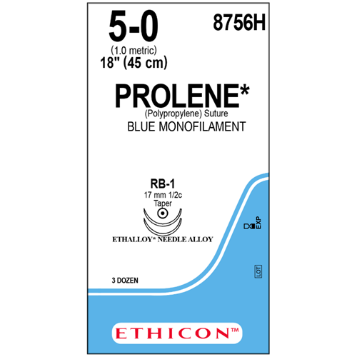 PROLENE 5/0 RB-1,RB-1  18" 36/BX