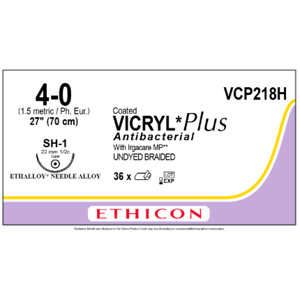 Vicryl Plus Undyed 4/0 SH-1 36/bx