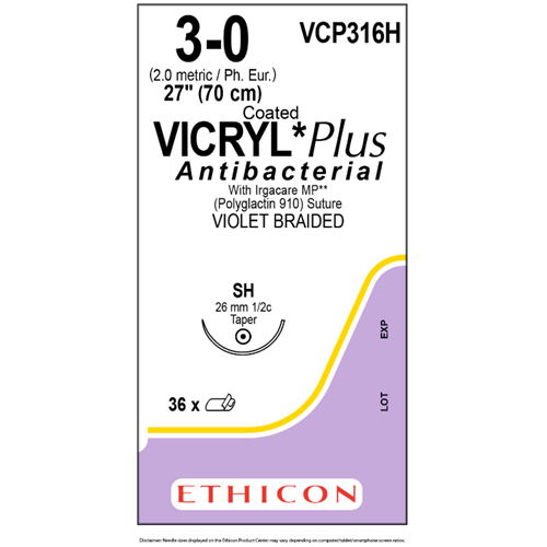 Vicryl Plus Violet  3/0 SH 36/bx