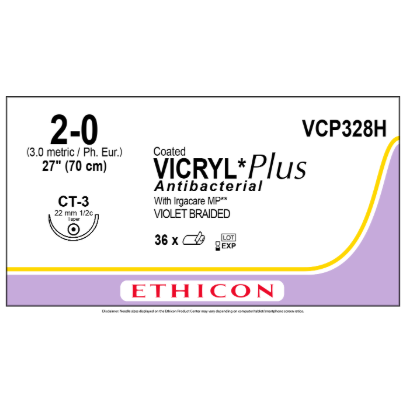 Vicryl Plus Violet 2/0 CT-3 36/bx