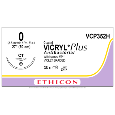 Vicryl Plus Violet 0 CT 36/bx