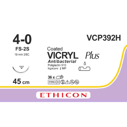 Vicryl Plus Violet  4/0 FS-2 36/bx
