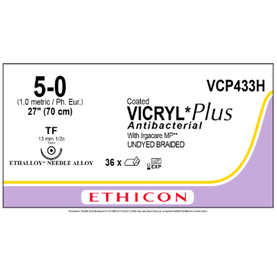 Vicryl Plus Undyed 5/0 TF 36/bx