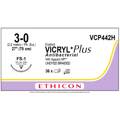 Vicryl Plus Undyed 3/0 FS-1 36/bx