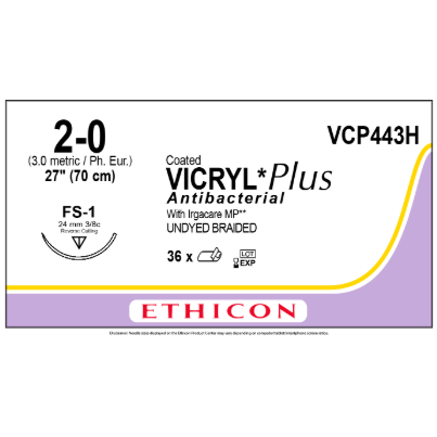 Vicryl Plus Undyed 2/0 FS-1 36/bx