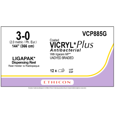 Vicryl Plus Undyed  3/0 No Needle 12/bx