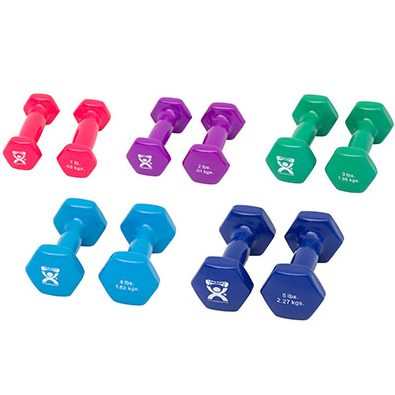 CanDo Vinyl Dumbbells 10 Piece Set