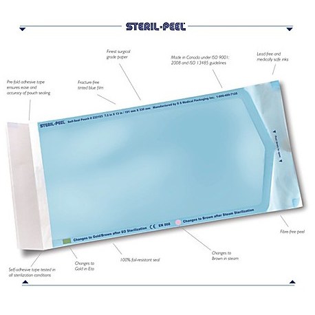 Self Sealing Pouch 3.5X5.25 200/5BX/CS