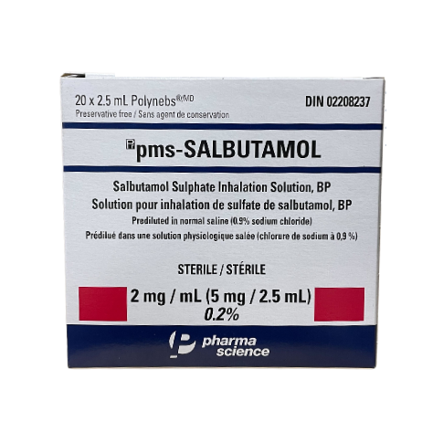 Salbutamol Nebule 2mg/ml 2.5ml 20/BX