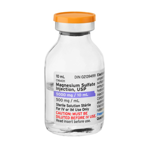 Magnesium Sulfate 500MG/ML 10ML 25/BX