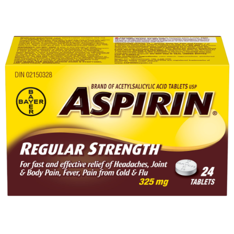 Aspirin Tablets 325mg 24/BT