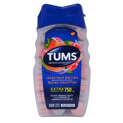 Tums Extra Strength Berry 750mg 100/BT