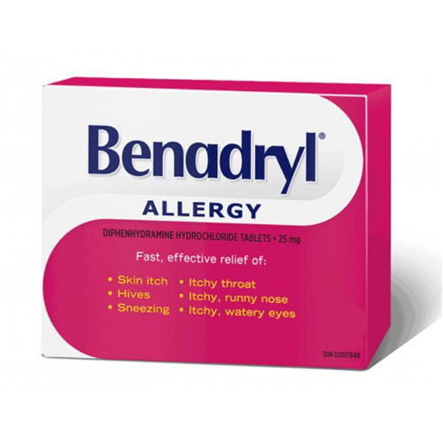 Benadryl Allergy Tablets 25mg 12/bx